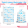 2Pcs 2 Colors Christmas Rectangle Plastic Elephant Print Gift Storage Big Bags ABAG-WH20010-07-2