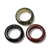 Natural Indian Agate Plain Band Ring for Women RJEW-P044-01A-12-1