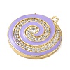Brass Micro Pave Clear Cubic Zirconia Pendants CU-CBA4231-04G-3
