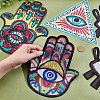 4Pcs 4 Style Computerized Embroidery Cloth Self Adhesive Sequins Patches DIY-AR0002-42-3