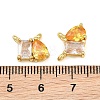 Brass Pave Cubic Zirconia Charms CU-CBA6A75-03G-04-3