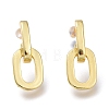 Brass Half Hoop Earrings EJEW-H104-13G-1