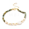 Natural Turquoise Bead Bracelets BJEW-E098-12G-1