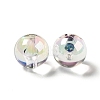 UV Plating Rainbow Iridescent Acrylic Beads TACR-D010-01G-3