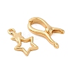 Brass Interlocking Clasps KK-C075-26G-2