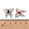 Spray Painted Alloy Micro Pave Cubic Zirconia Pendants PALLOY-O001-10P-3