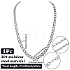1Pc 304 Stainless Steel Cuban Link Chain Necklaces for Men Women NJEW-SP0001-23F-2