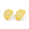 Hollow Camber Brass Stud Earrings EJEW-Q391-21G-03-2