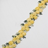 Flower Polyester Trim Ribbon OCOR-WH0057-18B-2