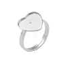 Non-Tarnish 304 Stainless Steel Adjustable Ring Components STAS-Z064-05P-01-1