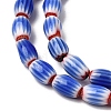 Handmade Millefiori Glass Oval Beads Strands LK-Z001-02A-06-3