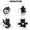 4Pcs 4 Style Halloween Cat Enamel Pin JEWB-SZ0001-98-2