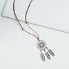 Boho Alloy Pendant Adjustable Cord Necklaces for Women WG6DA09-06-1