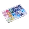 24 Colors Electroplate Glass Beads EGLA-X0006-04B-8mm-6