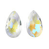 Faceted Glass Pendants GLAA-F069-S-A06-2
