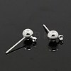 Brass Ball Post Ear Studs KK-C227-01S-1
