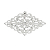 Rhombus with Flower Brass Lapel Pin Brooches for Clothes KK-CBA19A0-04P-1