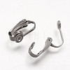 304 Stainless Steel Clip-on Earring Cabochon Setting Findings STAS-F041-46-2