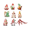 Christmas Santa Claus Resin Pendant Decorations HJEW-K041-01-1