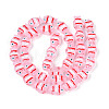 Transparent Glass and Enamel Beads Strands GLAA-T034-01A-1