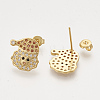 Brass Cubic Zirconia Pendants & Stud Earrings & Adjustable Rings Jewelry Sets SJEW-S043-04-5