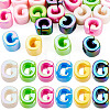20Pcs UV Plating Opaque Acrylic European Beads OACR-TADJ0001-16G-1