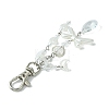 ABS Plastic Imitation Pearl & Glass Pendant Keychains KEYC-FZ00006-3