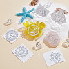 7 Sheets 7 Styles Chakra Theme Self Adhesive Brass Stickers DIY-SC0015-23P-4