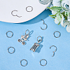 10Pcs 316L Stainless Steel Sleeper Earrings EJEW-BBC0001-56B-4