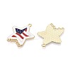 Independence Day Alloy Enamel Star Chandelier Component Links ENAM-T021-73A-G-2