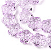 Transparency Glass Beads Strands GLAA-T023-12F-3