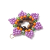 Glass Seed Beaded Pendants PALLOY-MZ01241-02-4