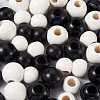 Craftdady 80Pcs 4 Style Spray Painted Natural Theaceae Wood Beads WOOD-CD0001-15-14