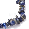 Natural Lapis Lazuli Chip Beaded Stretch Bracelets for Women Men BJEW-JB10652-03-4