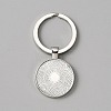 Alloy Keychain Cabochon Settings X-FIND-WH0117-24P-1