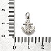 Brass Micro Pave Cubic Zirconia Charms KK-P295-41P-3