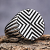 Textured 304 Stainless Steel Finger Rings for Men FS-WGDE9FA-06-1