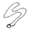 Unisex 304 Stainless Steel Paperclip Chain Necklaces NJEW-H215-04EB-1