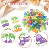 50Pcs 5 Colors Transparent Acrylic Pendants PALLOY-SZ00070-5