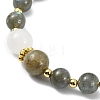 Natural Labradorite & White Jade & Rhodonite Beaded Bracelets for Women BJEW-JB13618-3