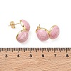 304 Stainless Steel Enamel Stud Earrings SA-CBA2696-32G-01-5