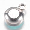 304 Stainless Steel Glass Rhinestone Charms STAS-G082-01-3