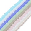 Imitation Jade Solid Color Glass Beads Strands EGLA-A034-J6mm-MD-M-1