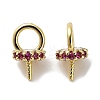 Brass Micro Pave Cubic Zirconia Peg Bails KK-S397-03B-1