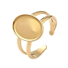 304 Stainless Steel Cuff Rings Components STAS-Z138-02G-02-1