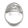 Ring with Gear 304 Stainless Steel Adjustable Rings RJEW-G306-03P-3