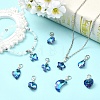 16Pcs 8 Styles Electroplated Glass Pendant Decorations HJEW-YW00361-4