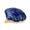 Real 18K Gold Plated Rack Plating Brass Enamel Pendants X-KK-M293-32G-02-2