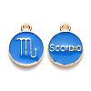 Alloy Enamel Pendants ENAM-S124-01B-02L-1