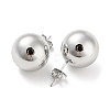 Brass Stud Earrings EJEW-I300-04C-P-2